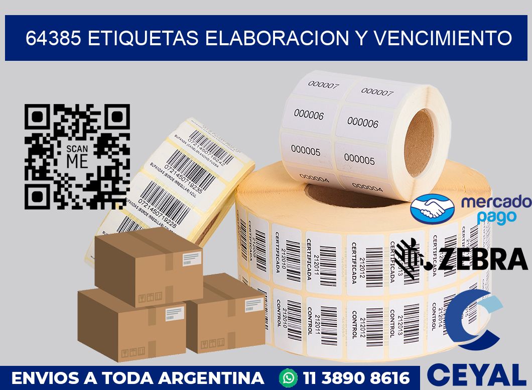 64385 Etiquetas elaboracion y vencimiento