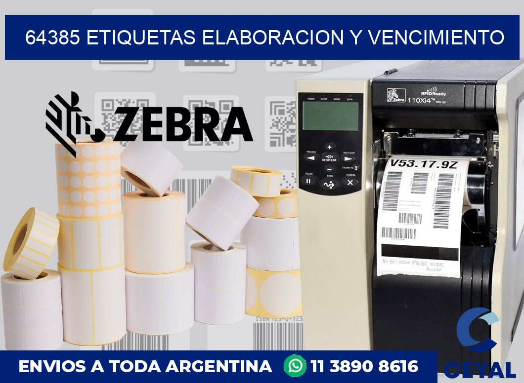 64385 Etiquetas elaboracion y vencimiento