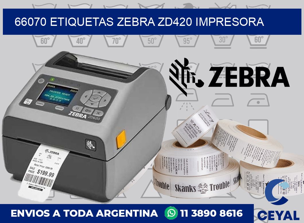 66070 etiquetas Zebra zd420 impresora