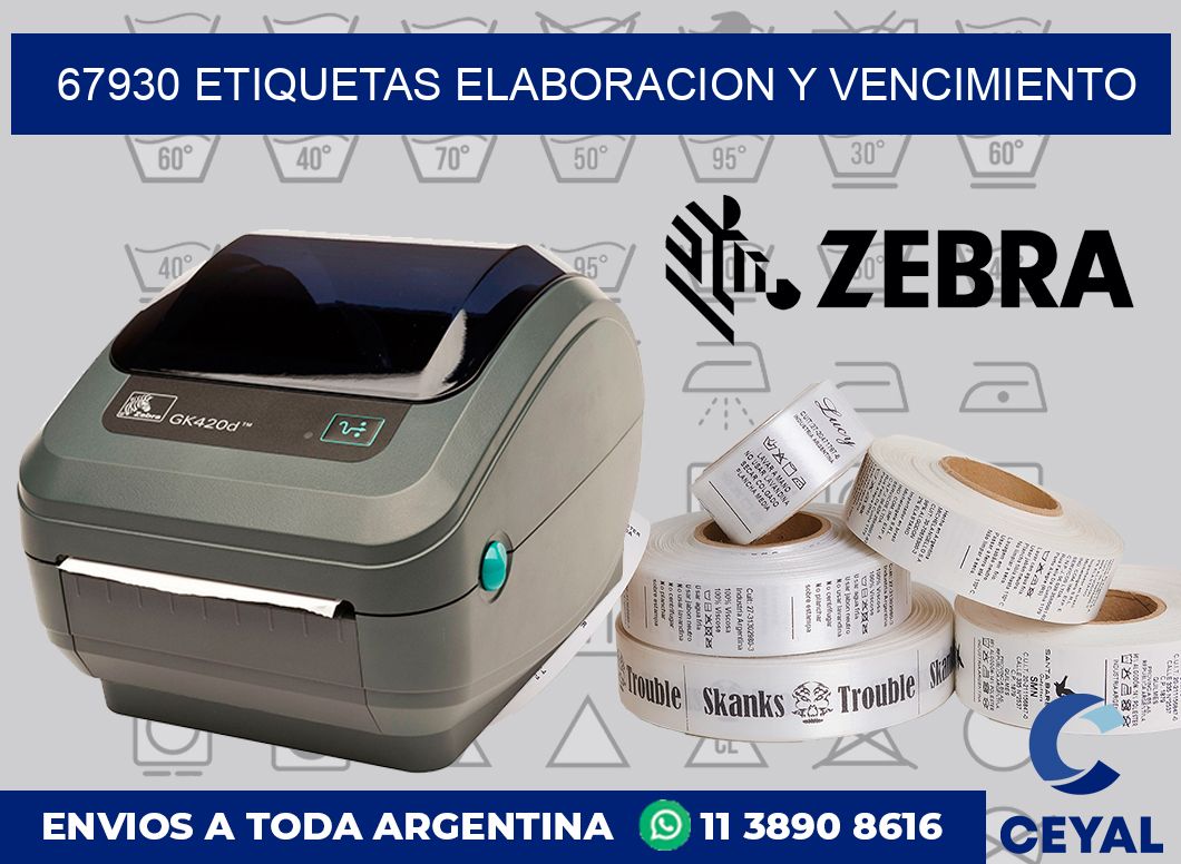 67930 Etiquetas elaboracion y vencimiento