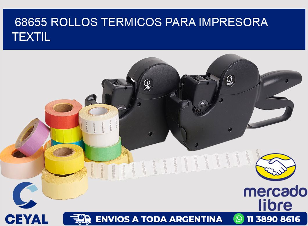 68655 rollos termicos para impresora textil