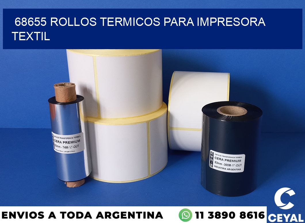 68655 rollos termicos para impresora textil