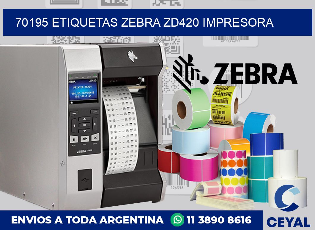 70195 etiquetas Zebra zd420 impresora