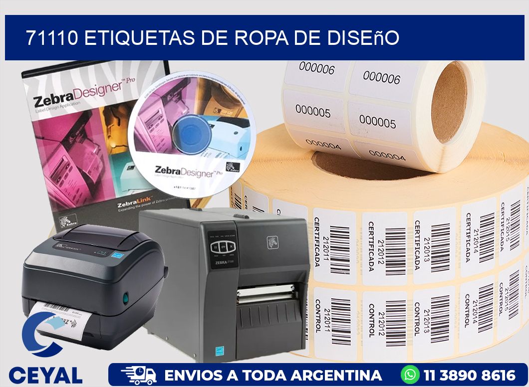 71110 Etiquetas de ropa de diseño