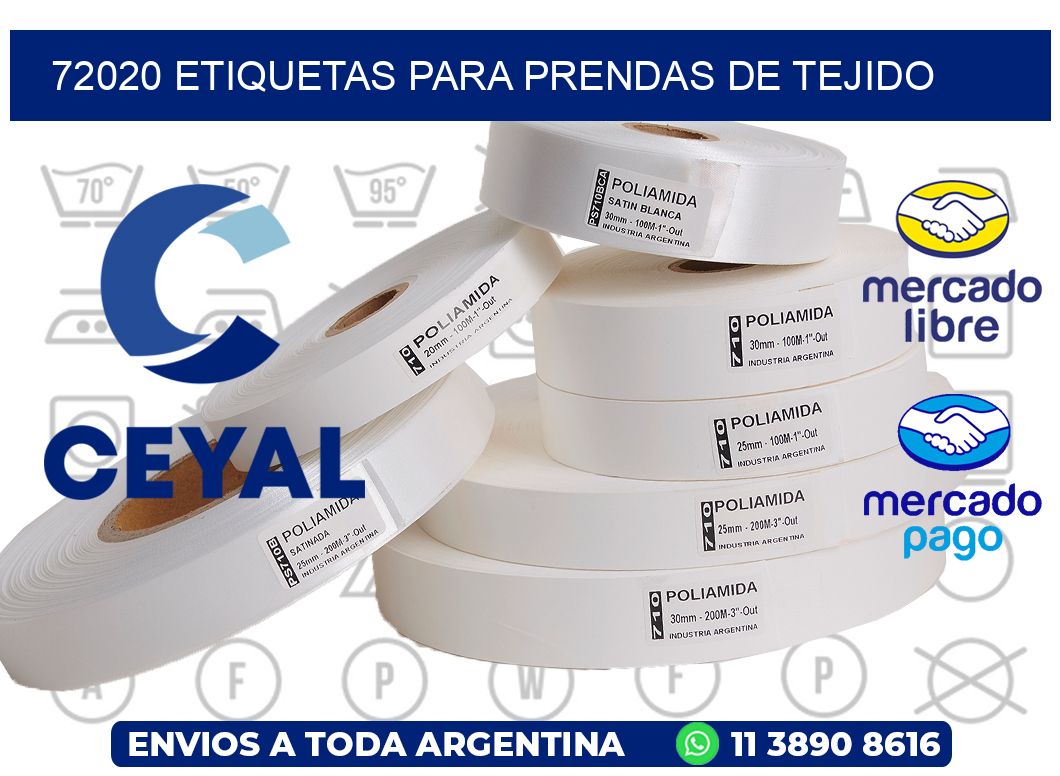 72020 Etiquetas para prendas de tejido