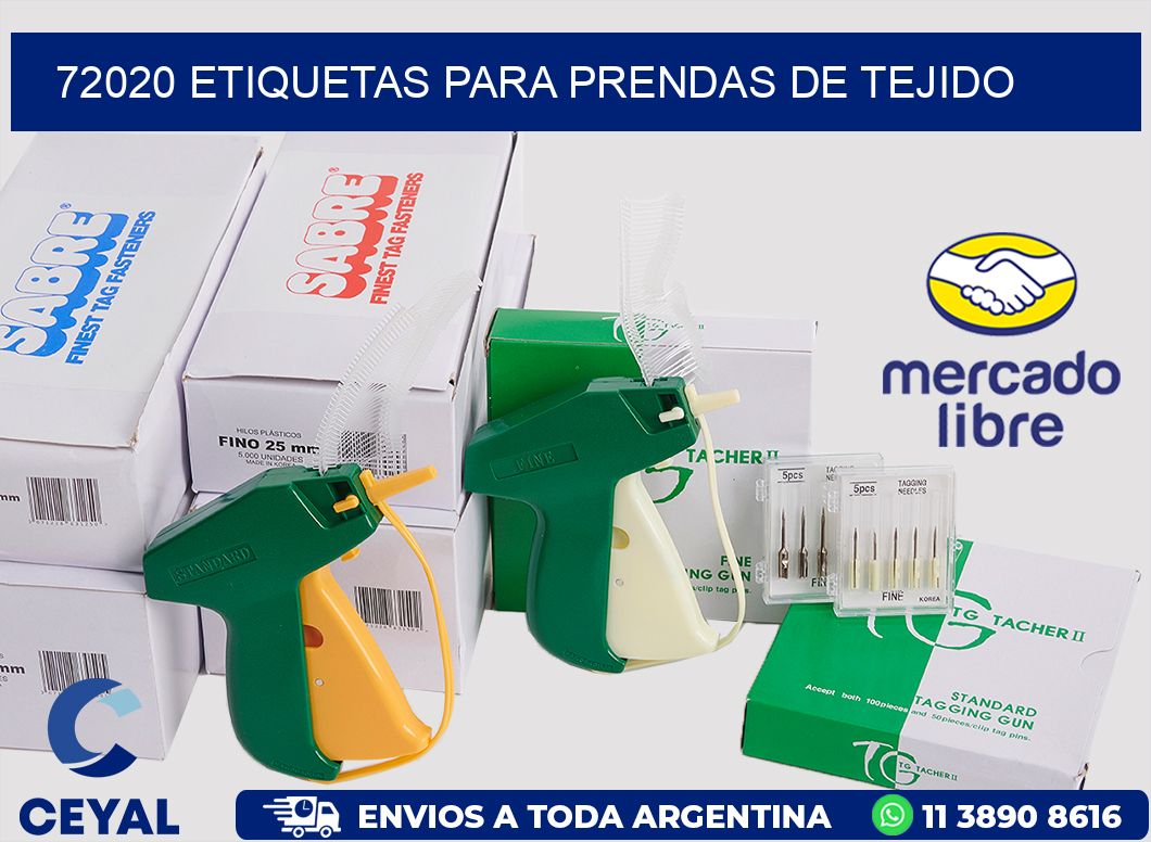72020 Etiquetas para prendas de tejido