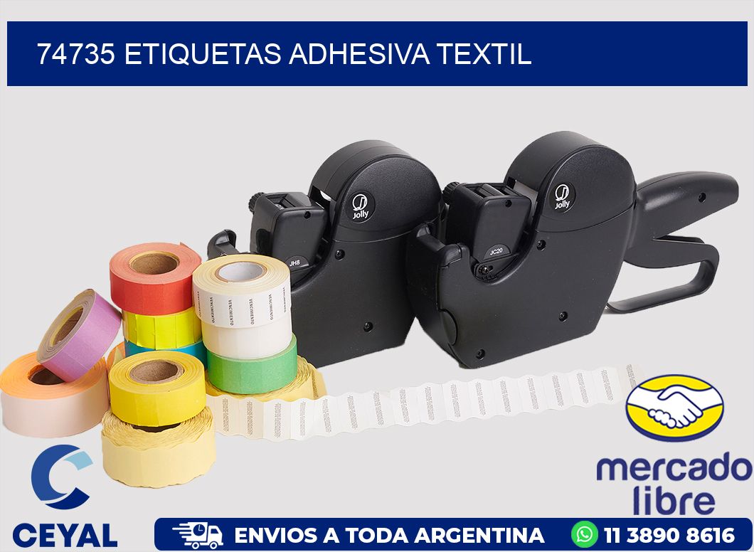 74735 etiquetas adhesiva textil
