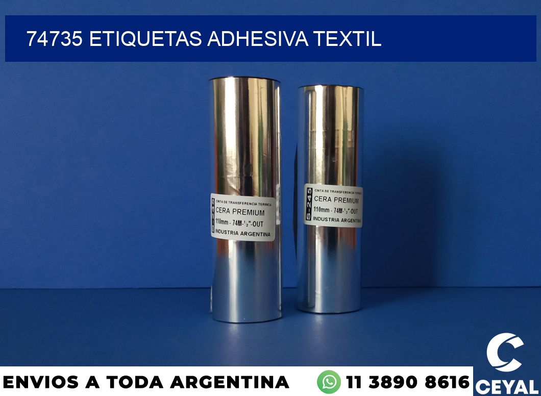74735 etiquetas adhesiva textil