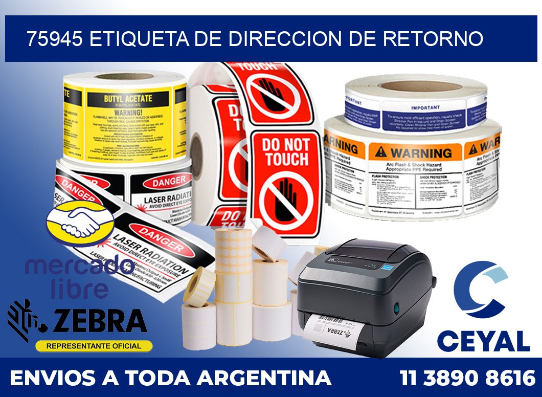 75945 Etiqueta de direccion de retorno