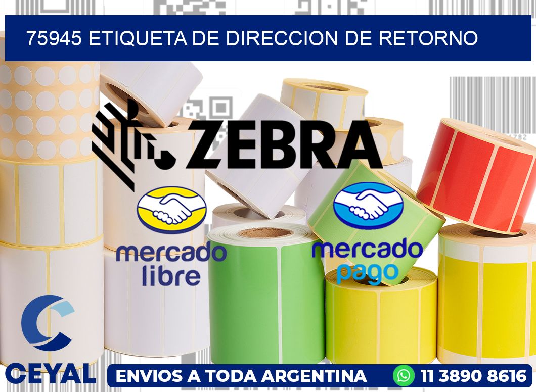 75945 Etiqueta de direccion de retorno