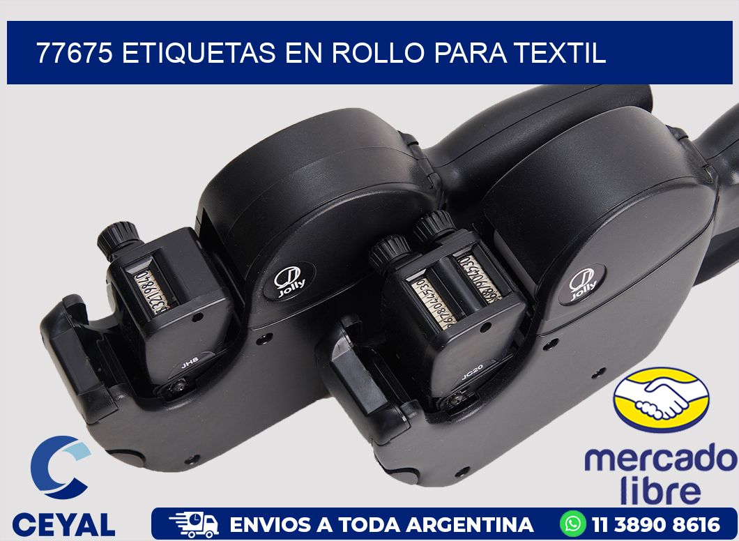77675 etiquetas en rollo para textil