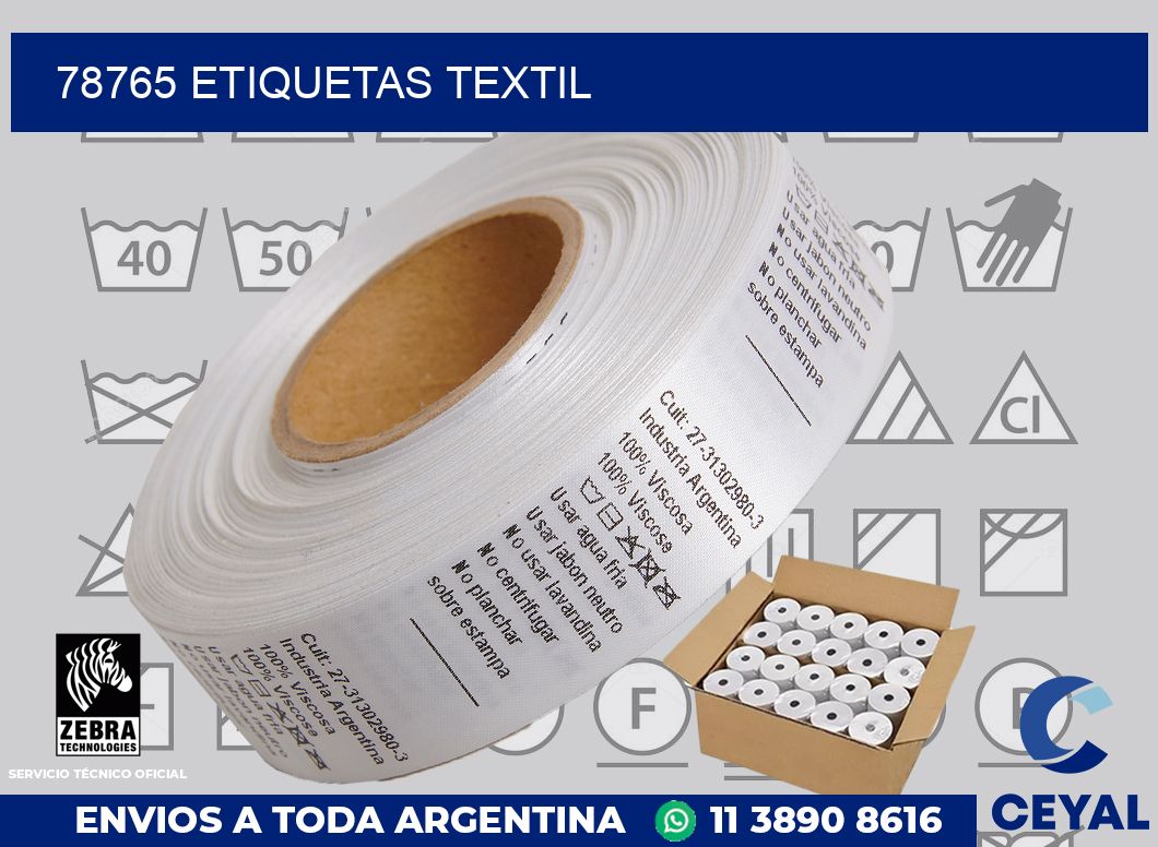 78765 etiquetas textil