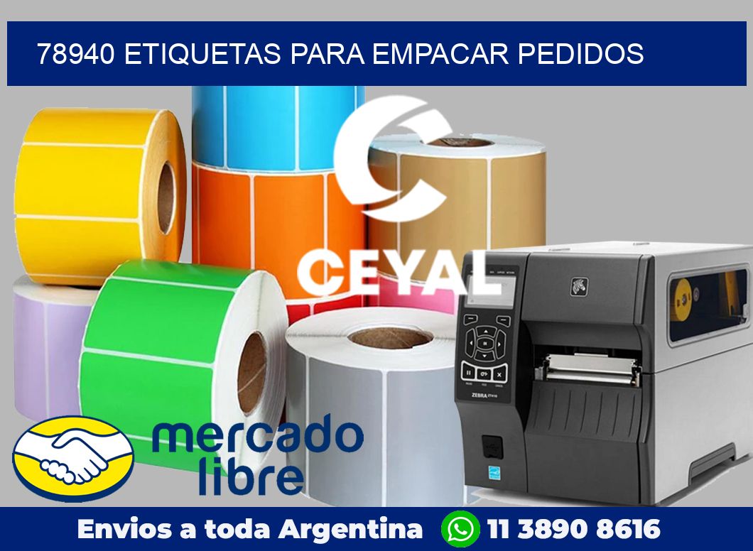78940 Etiquetas para empacar pedidos