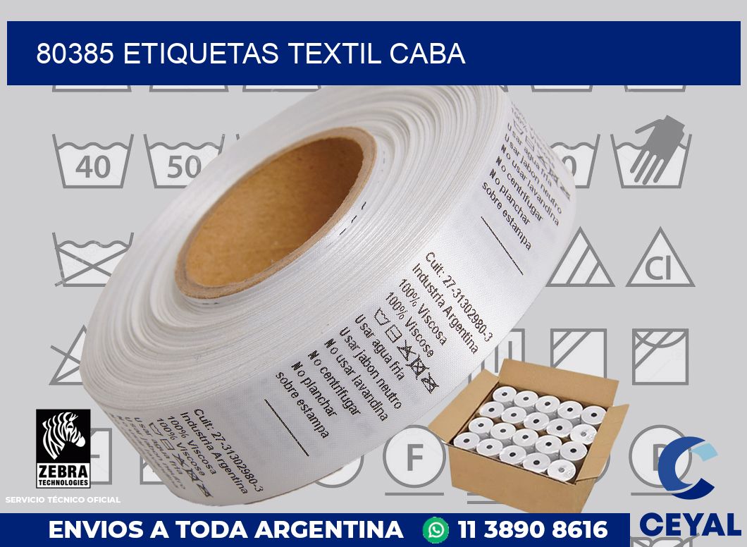 80385 etiquetas textil caba