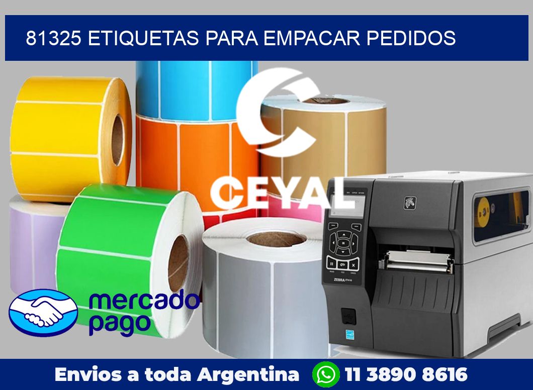 81325 Etiquetas para empacar pedidos