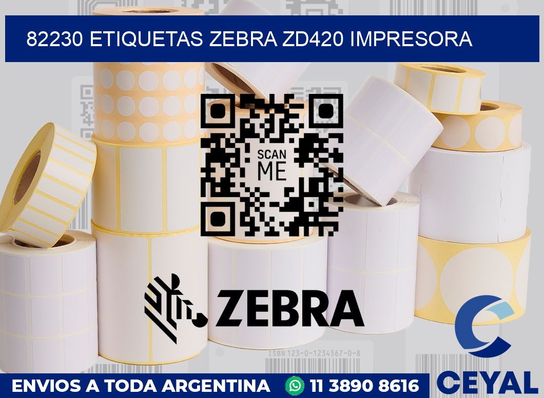 82230 etiquetas Zebra zd420 impresora