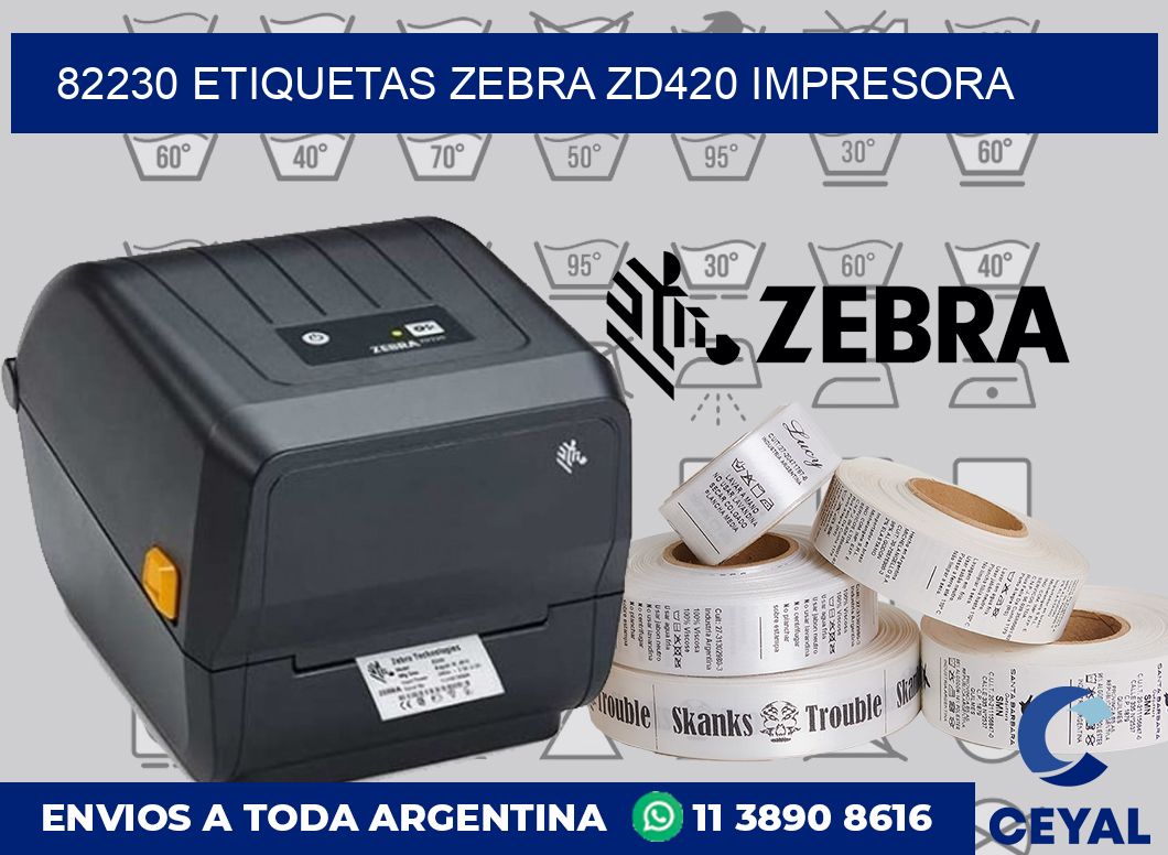 82230 etiquetas Zebra zd420 impresora