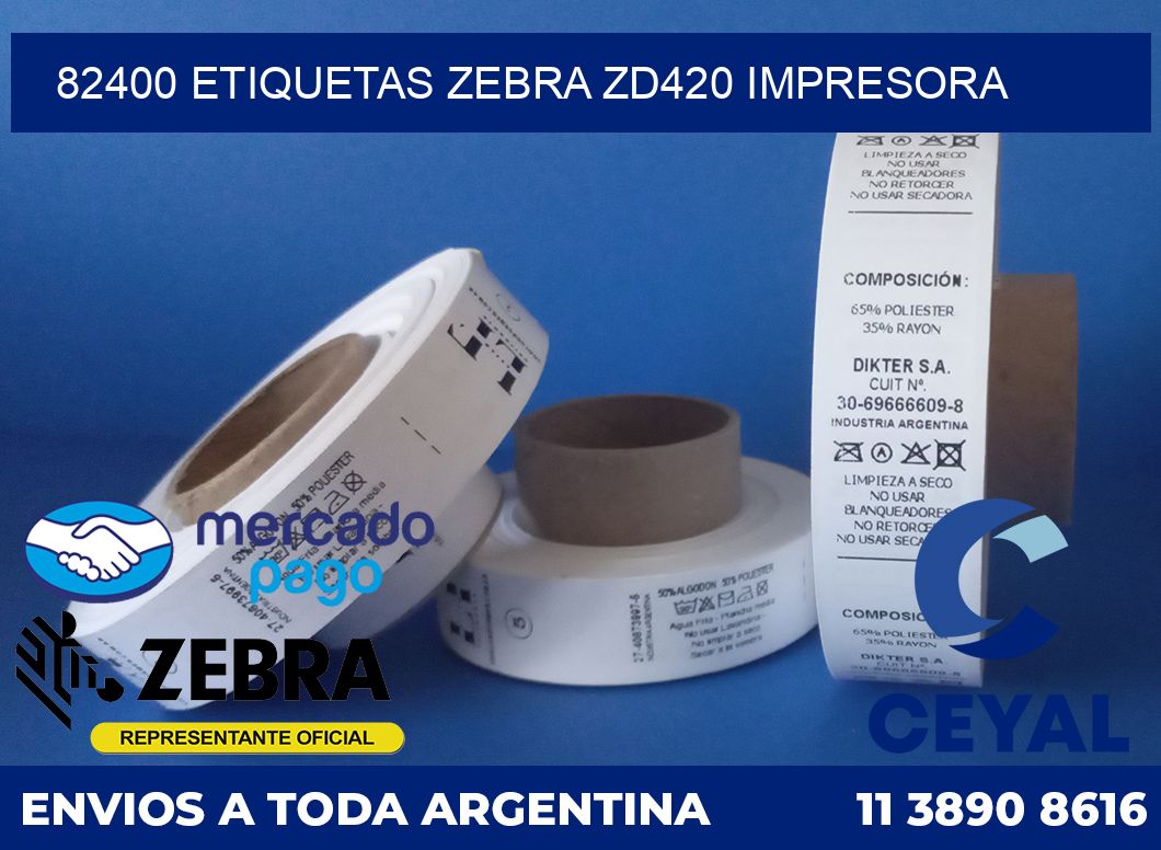 82400 etiquetas Zebra zd420 impresora