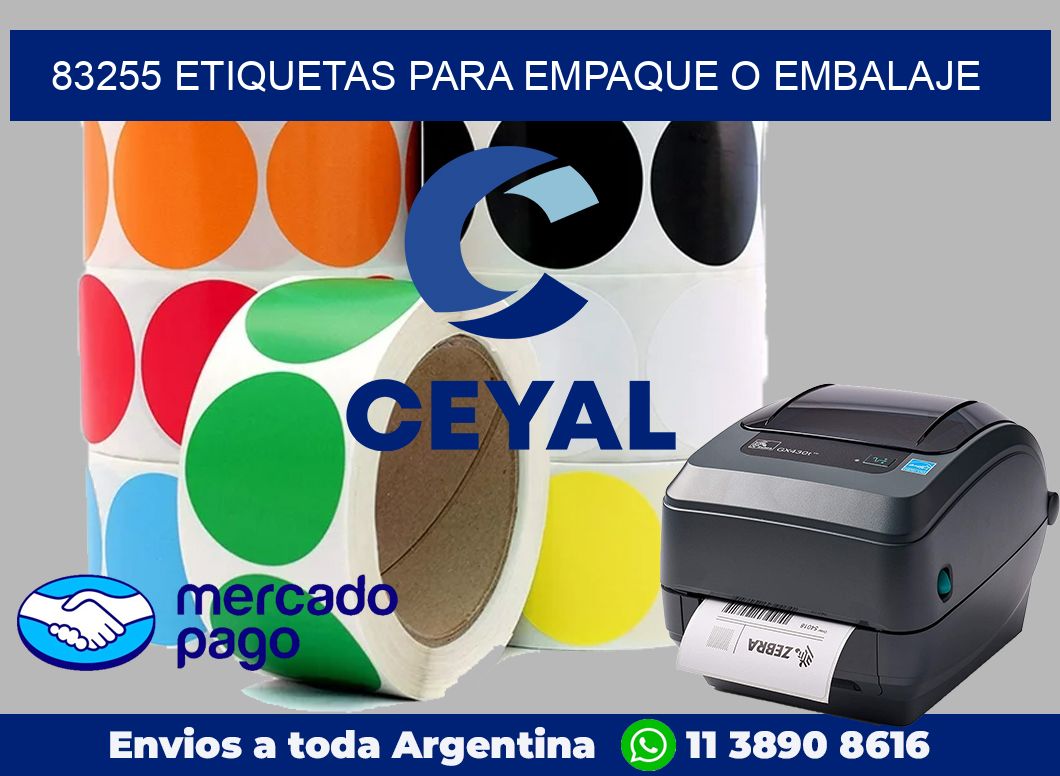 83255 Etiquetas para empaque o embalaje
