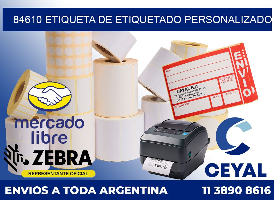 84610 Etiqueta de etiquetado personalizado