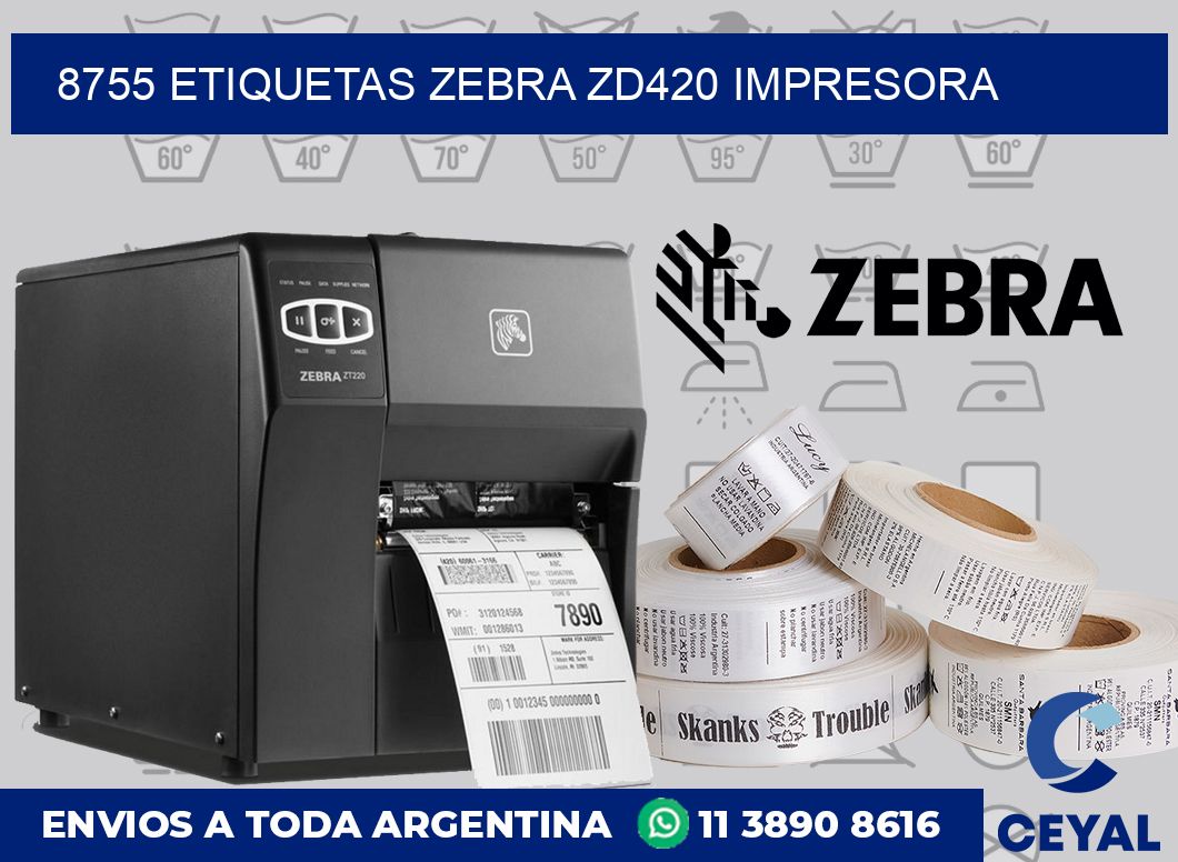 8755 etiquetas Zebra zd420 impresora