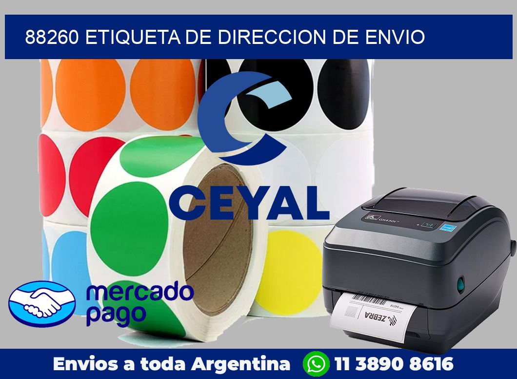 88260 Etiqueta de direccion de envio