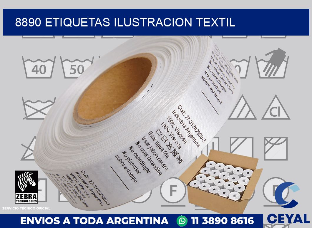 8890 etiquetas ilustracion textil