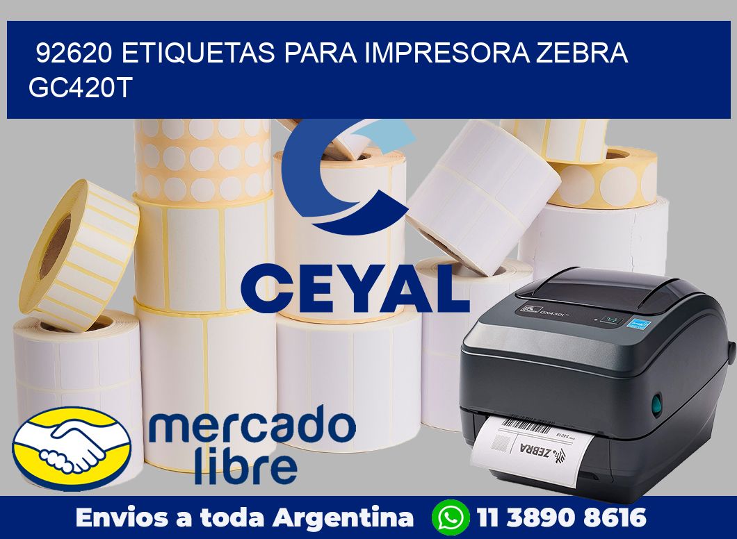 92620 etiquetas para impresora zebra GC420T