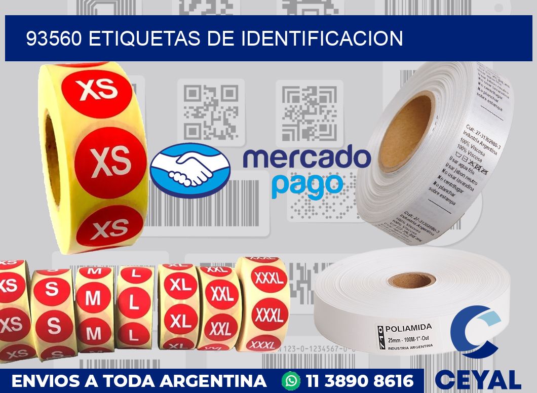 93560 Etiquetas de identificacion
