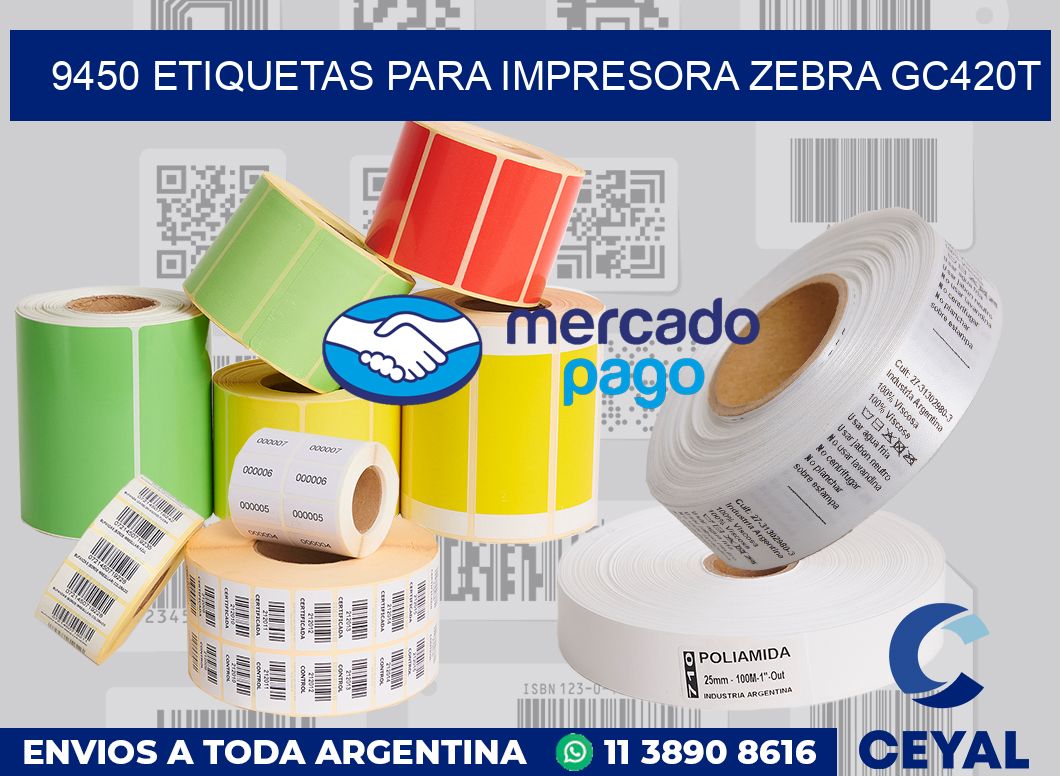 9450 etiquetas para impresora zebra GC420T