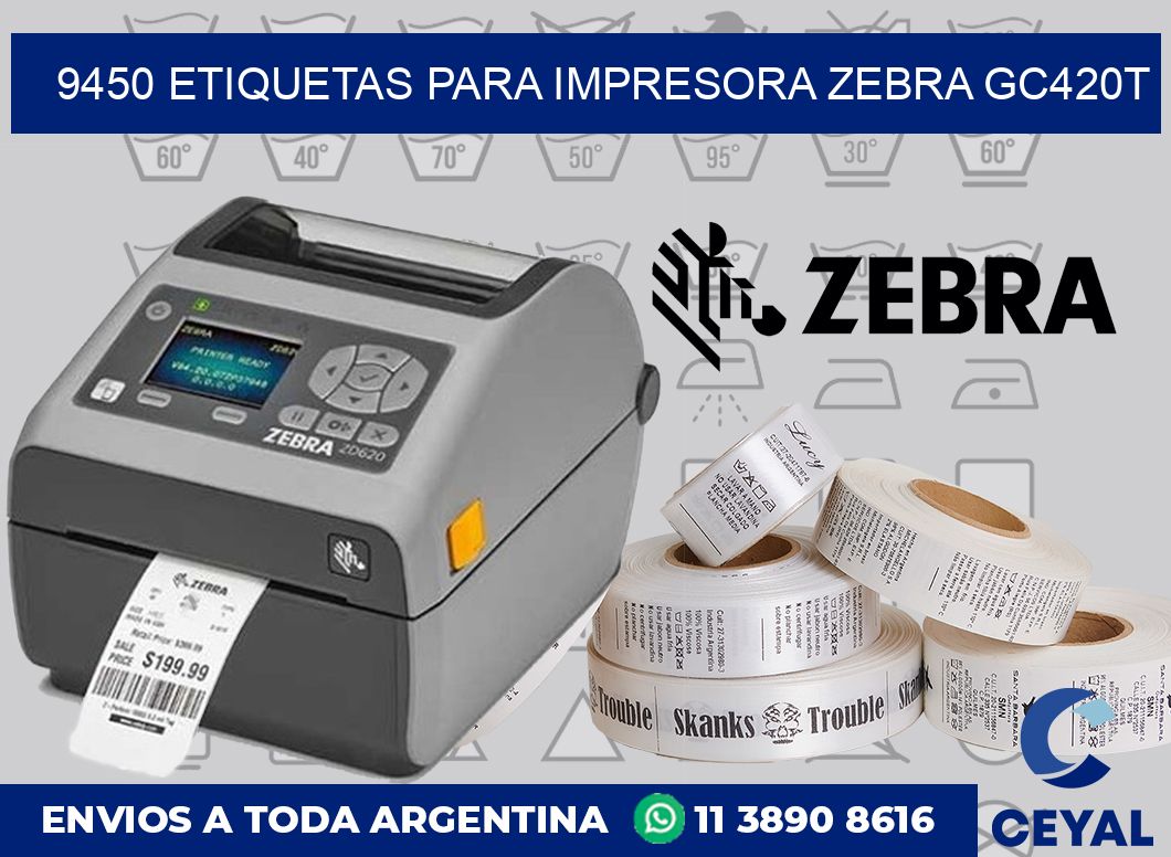 9450 etiquetas para impresora zebra GC420T