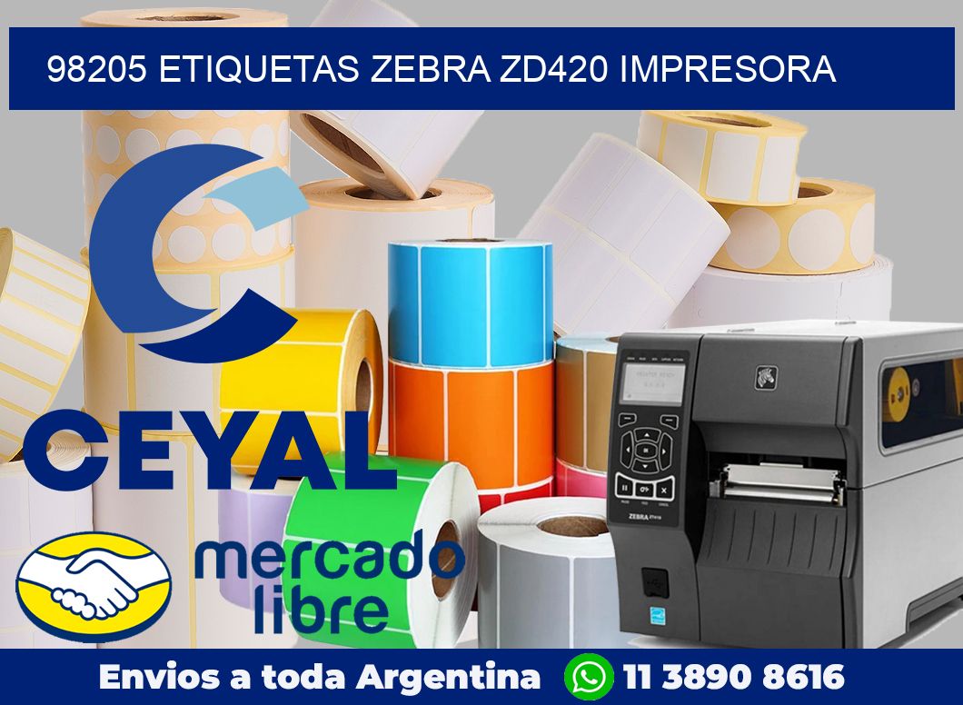 98205 etiquetas Zebra zd420 impresora