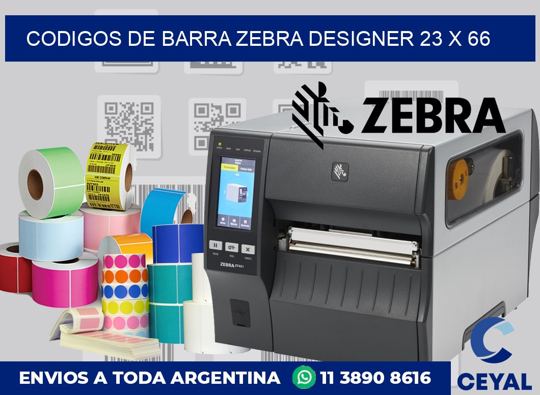 Codigos de barra Zebra designer 23 x 66