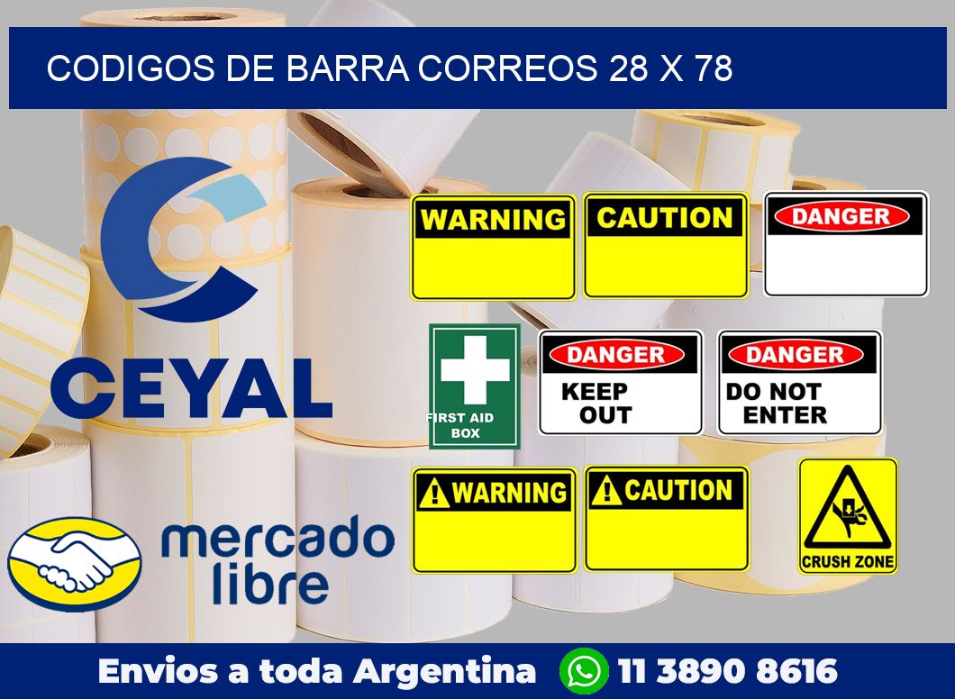 Codigos de barra correos 28 x 78