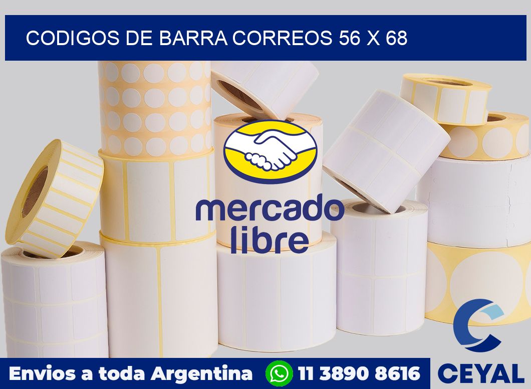 Codigos de barra correos 56 x 68