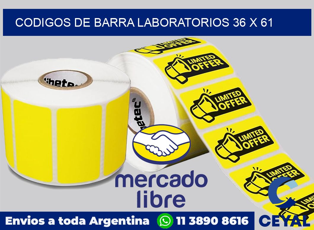 Codigos de barra laboratorios 36 x 61