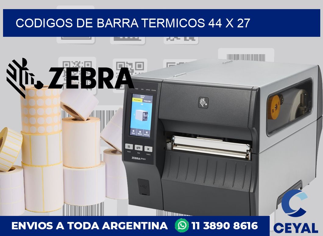 Codigos de barra termicos 44 x 27
