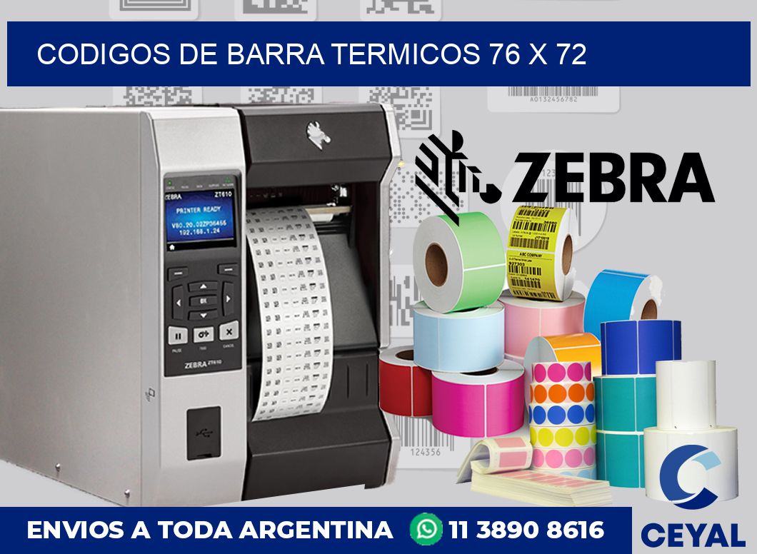Codigos de barra termicos 76 x 72