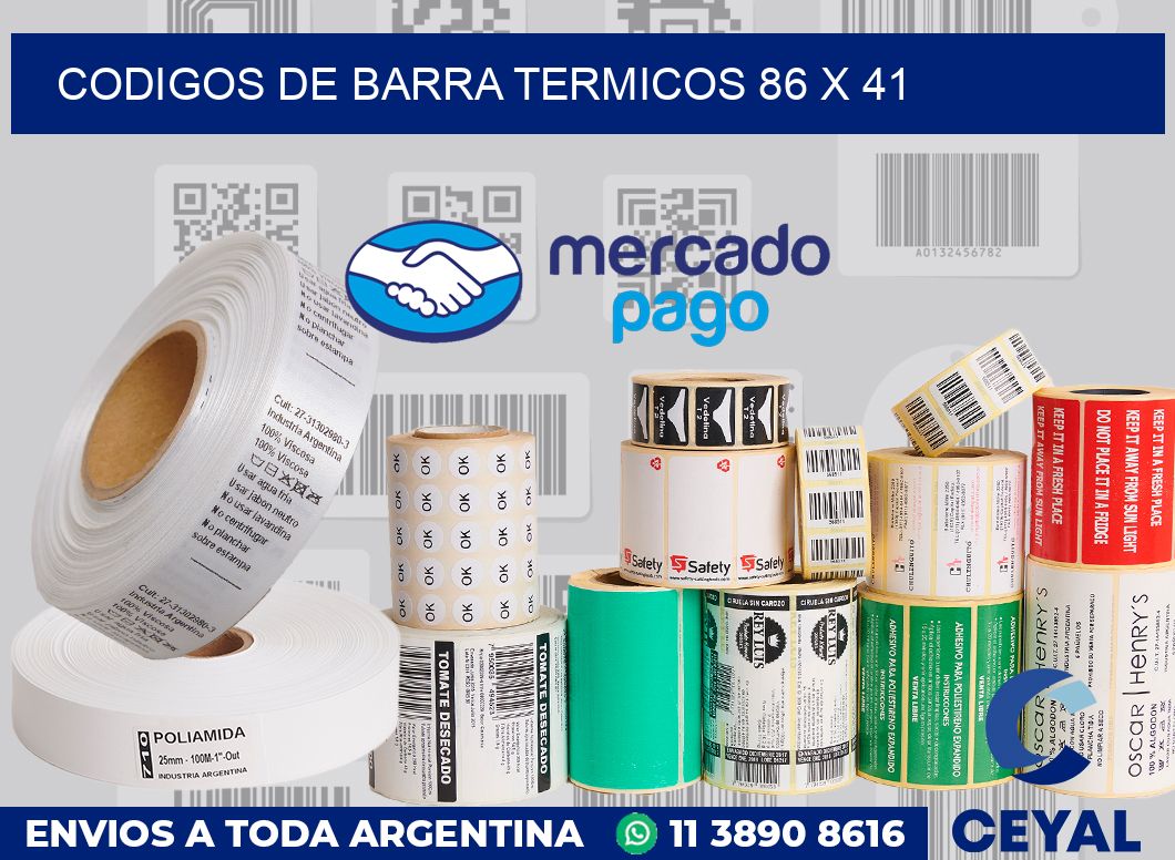 Codigos de barra termicos 86 x 41