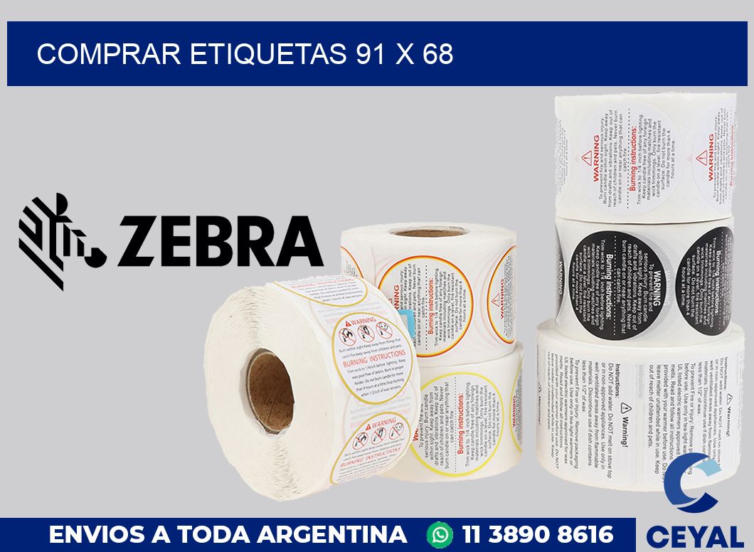 Comprar etiquetas 91 x 68