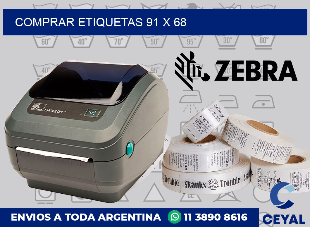 Comprar etiquetas 91 x 68