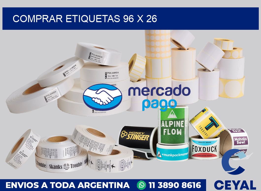 Comprar etiquetas 96 x 26