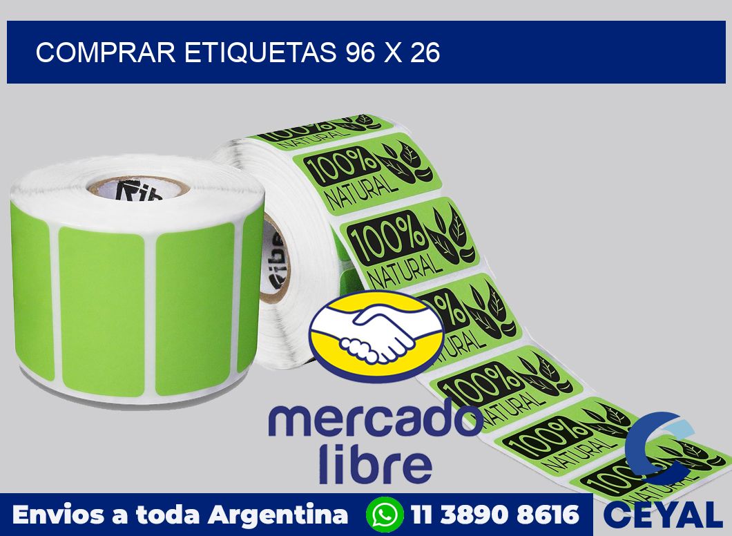Comprar etiquetas 96 x 26