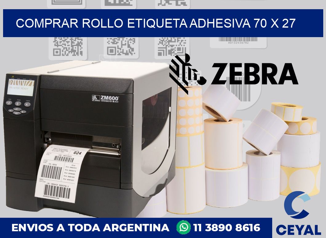 Comprar rollo etiqueta adhesiva 70 x 27