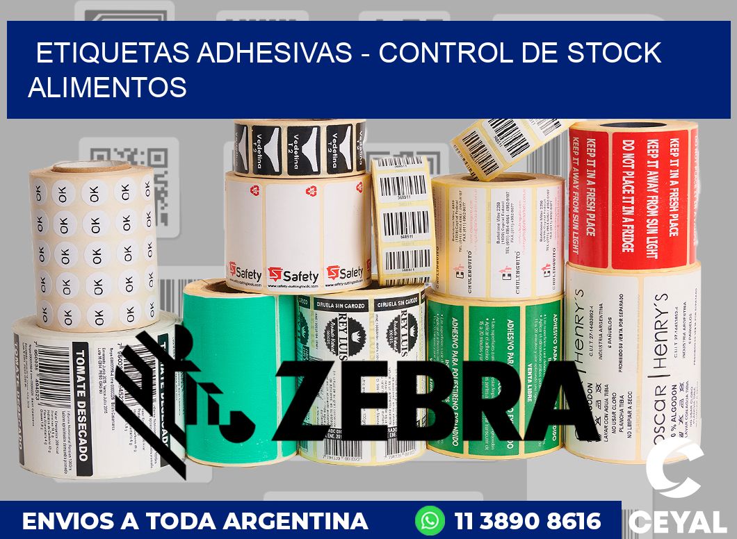 ETIQUETAS ADHESIVAS - CONTROL DE STOCK ALIMENTOS