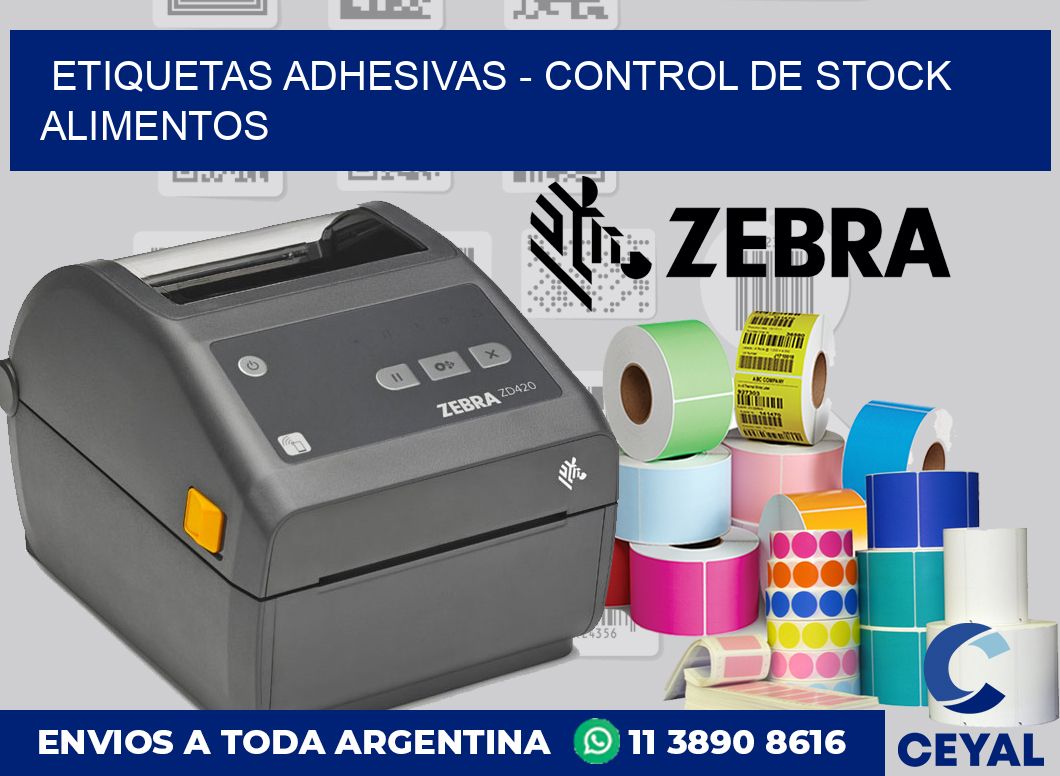 ETIQUETAS ADHESIVAS – CONTROL DE STOCK ALIMENTOS