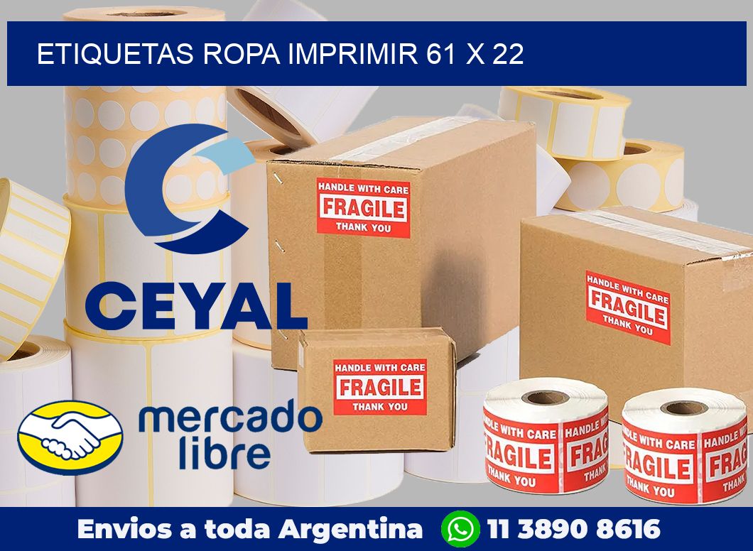 Etiquetas ropa imprimir 61 x 22
