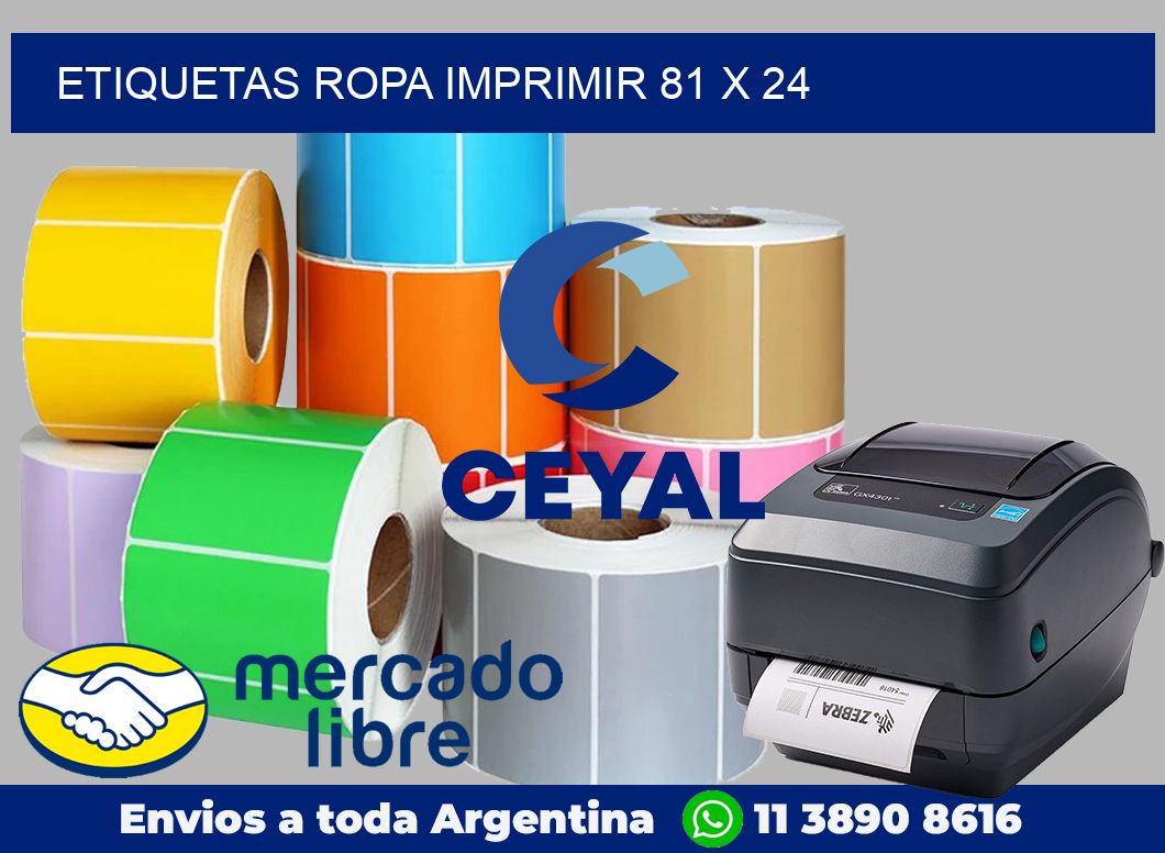 Etiquetas ropa imprimir 81 x 24