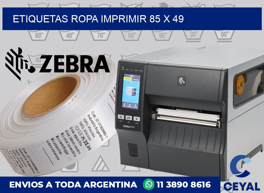 Etiquetas ropa imprimir 85 x 49