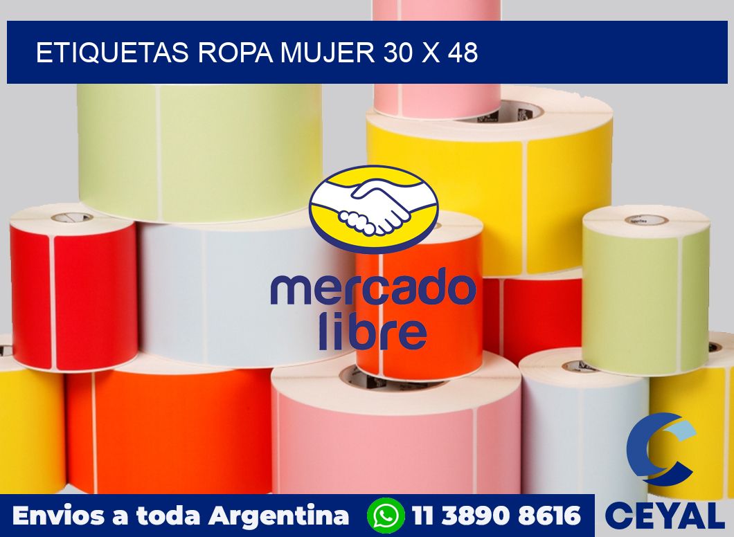 Etiquetas ropa mujer 30 x 48